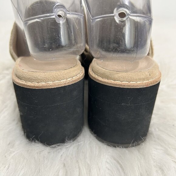 Eileen Fisher Mules Women’s Size 6.5 M Tan Leather Suede Hiya Slip On Platform - Picture 8 of 11